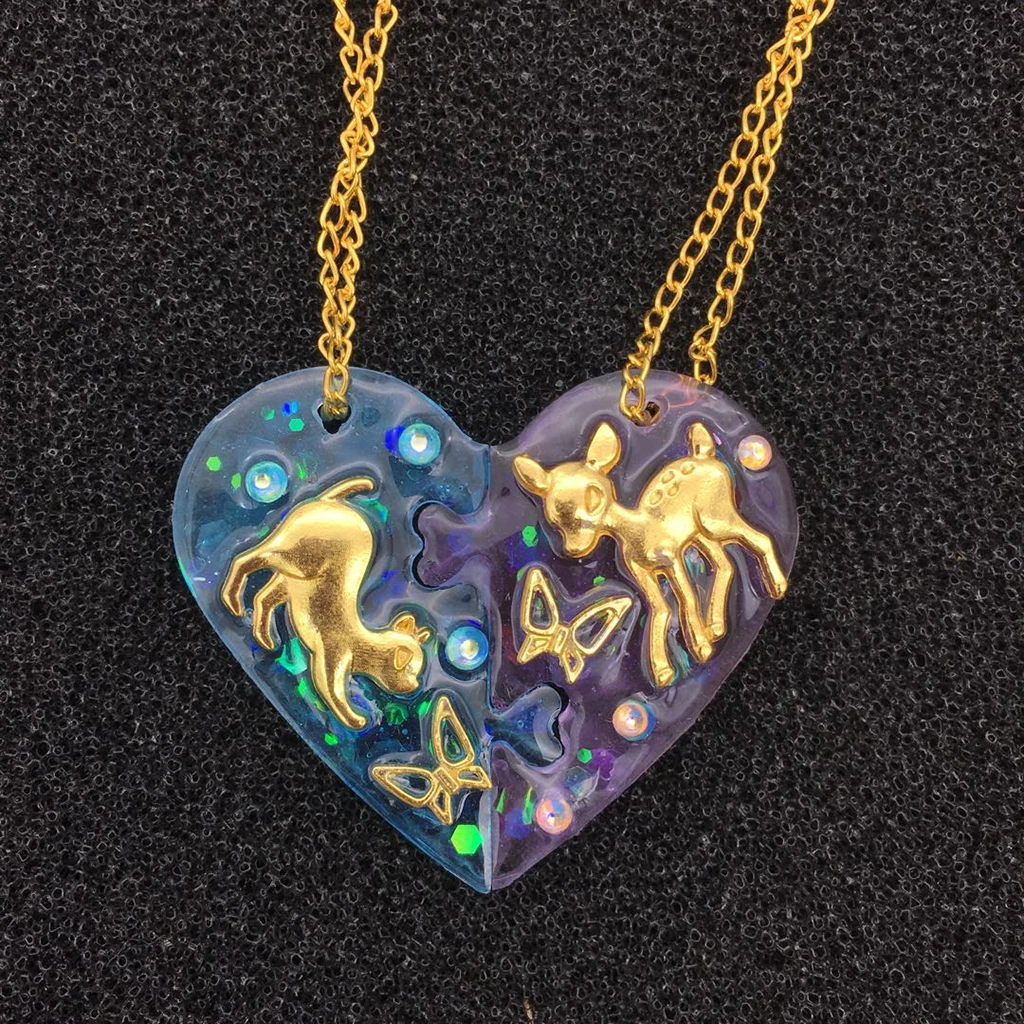 Jewelry Beading Casting Mold, DIY Handmade Silicone Mold, Clear Puzzle Heart Mold For Resin, UV Gel, Crystal, Heart Shape Gift