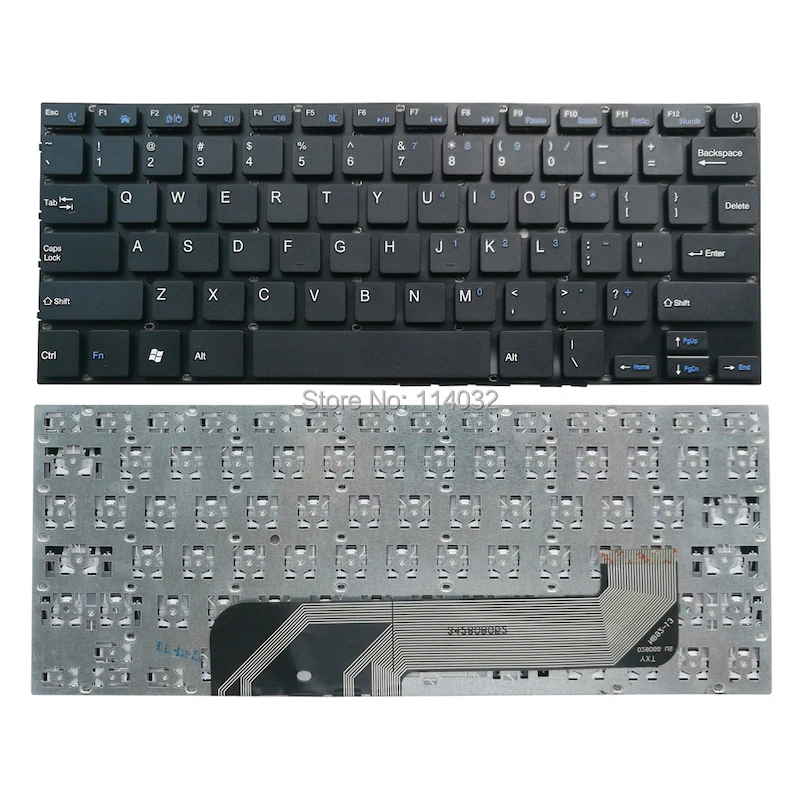 Новая клавиатура для ноутбука на английском и американском языках для Prestigio Smartbook YX-K2000 0280DD 34280B048 G151111 DK-280 запасные части - Цвет: short cable type 2