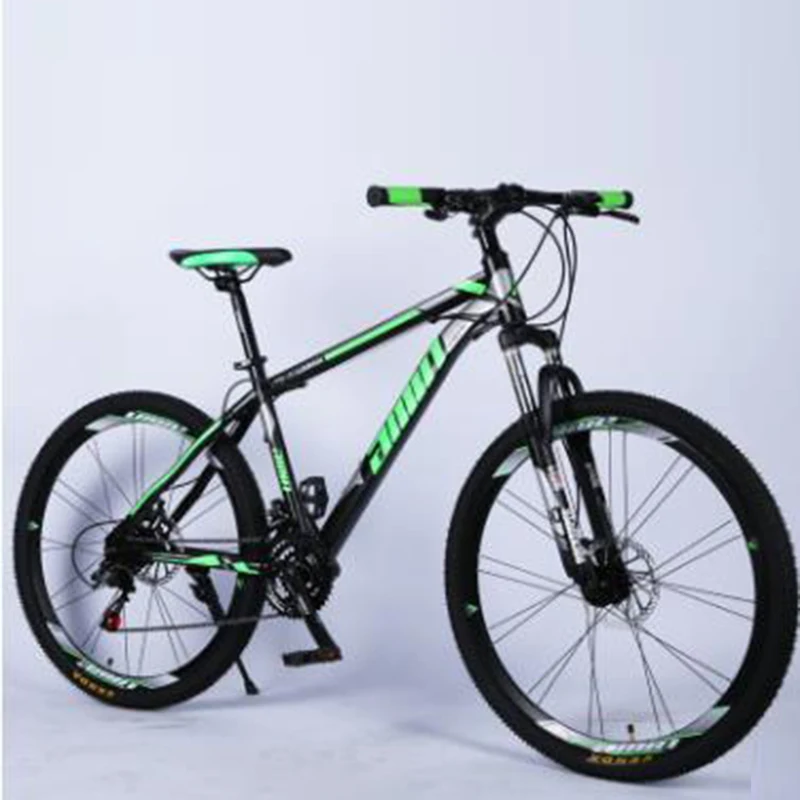 Mountain Bike 26-inch Shock Absorber Disc Brake Speed Change Mountain Bike New Double Brake Steel Frame Bike