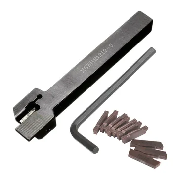 

112mm Length MGEHR1212-3 Boring Bar Lathe Grooving Holder + 10Pcs MGMN300 Inserts with Wrench For CNC Lathe Machine Tool