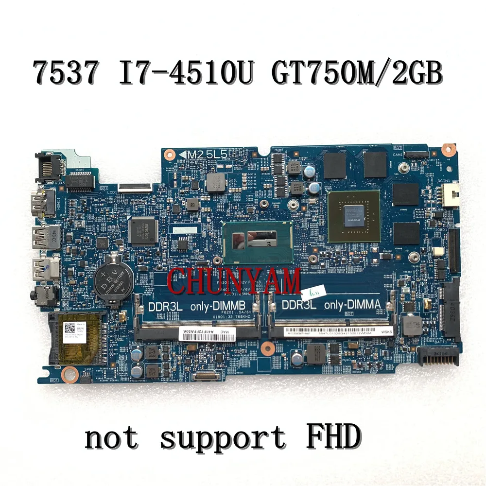 Для Dell Inspiron 7537 Материнская плата ноутбука DOH50 12311-2 KJ7NX I7-4510U GT750M 2G CN-05GRP2 5GRP2