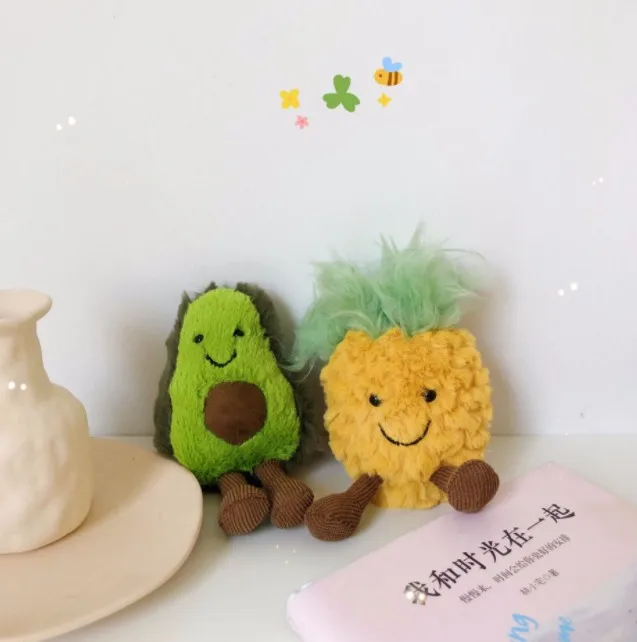

Korea ins avocado plush keychain cute girl doll creative keychain