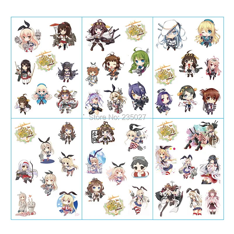 Sendai dos Desenhos Adesivos de Parede para Presentes dos Quartos das Crianças Folhas Lote Anime Kantai Coleção Adesivo Fubuki Akagi Kaga Mutsu Animados 120 - 1 animados adesivos de parede para presentes dos quartos das crianças