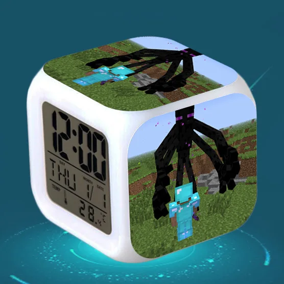 20 Цифровой Детский будильник Led reloj despertador мультфильм детская игрушка красочные светящиеся wekker электронные настольные часы Пробуждение свет - Цвет: 20