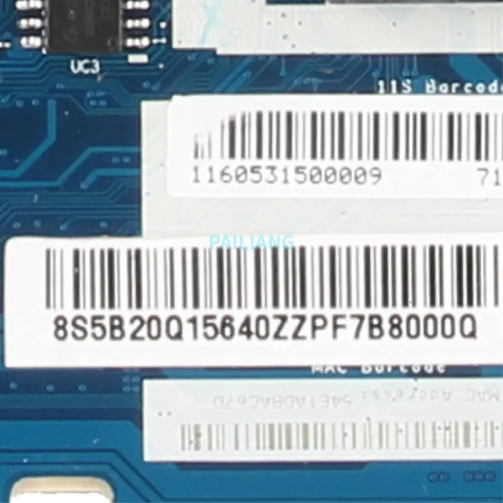  PAILIANG Laptop motherboard For LENOVO Ideapad 330-15IKB Mainboard 5B20Q15640 NM-B451 SR3LA I5-8250