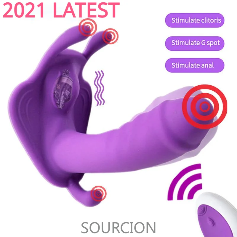 Wear Dildo Butterfly Vibrator Sex Toys for Couple Orgasm Masturbator Wireless Remote Control Dildo Vibrators for Women Panties 1