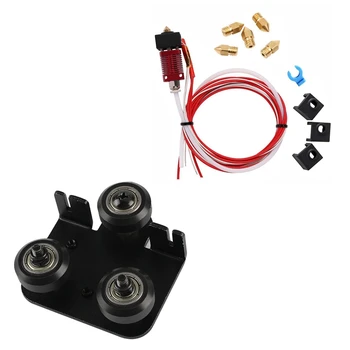 

Mk10 Extruder Hot End Kit for Creality Cr-10 Cr-10S S4 S5 1.75mm Filament 0.4mm Nozzle & 3D Extruder Back Support Plate with Pul