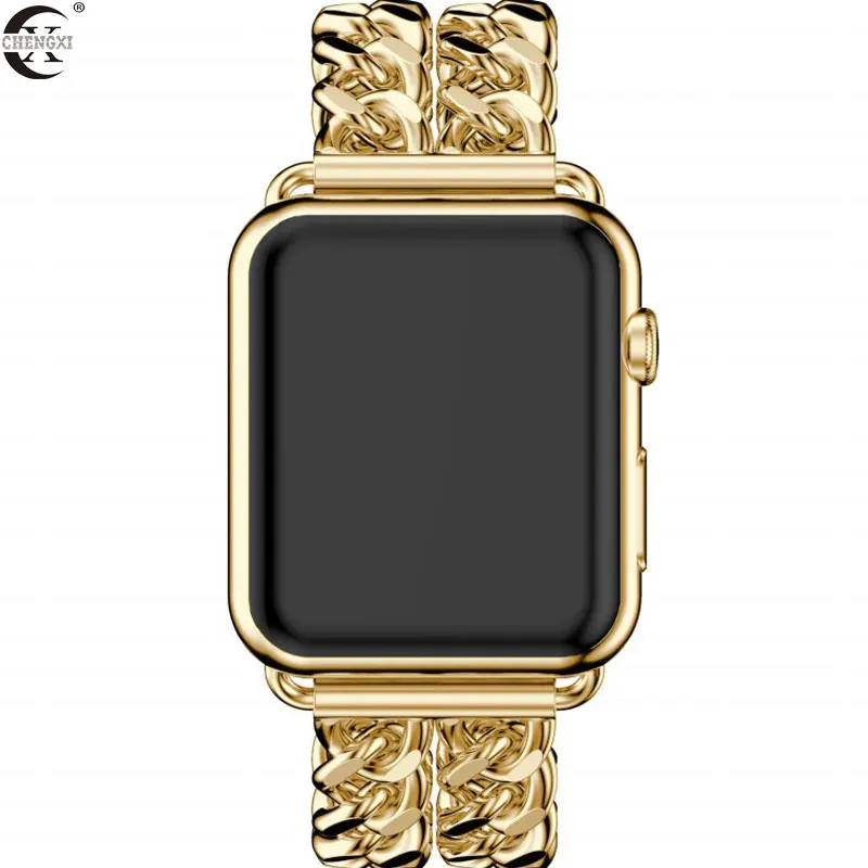 Браслеты для Apple Watch 5 4 3 2 1 40 мм 44 мм браслет из нержавеющей стали iwatch series 3 2 1 38 мм 42 мм роскошный ремешок аксессуар