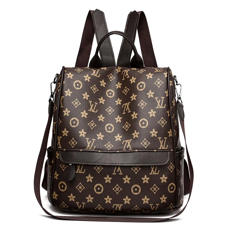 

Korean-style 2018 New Style Women's Backpack Large Capacity Lightweight Pu Printed Letter Versatile Casual Schoolbag Wholesale