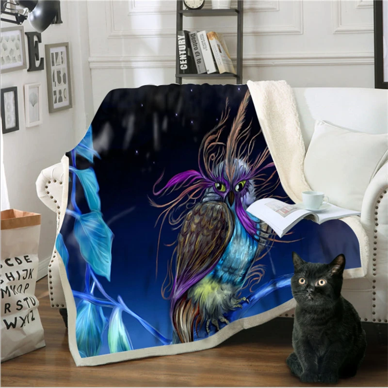 

Christmas Decorations for Home Sherpa Blanket 150cmX200cm Weighted Blanket 3D Printing Eagle Series Multi-purpose Blanket