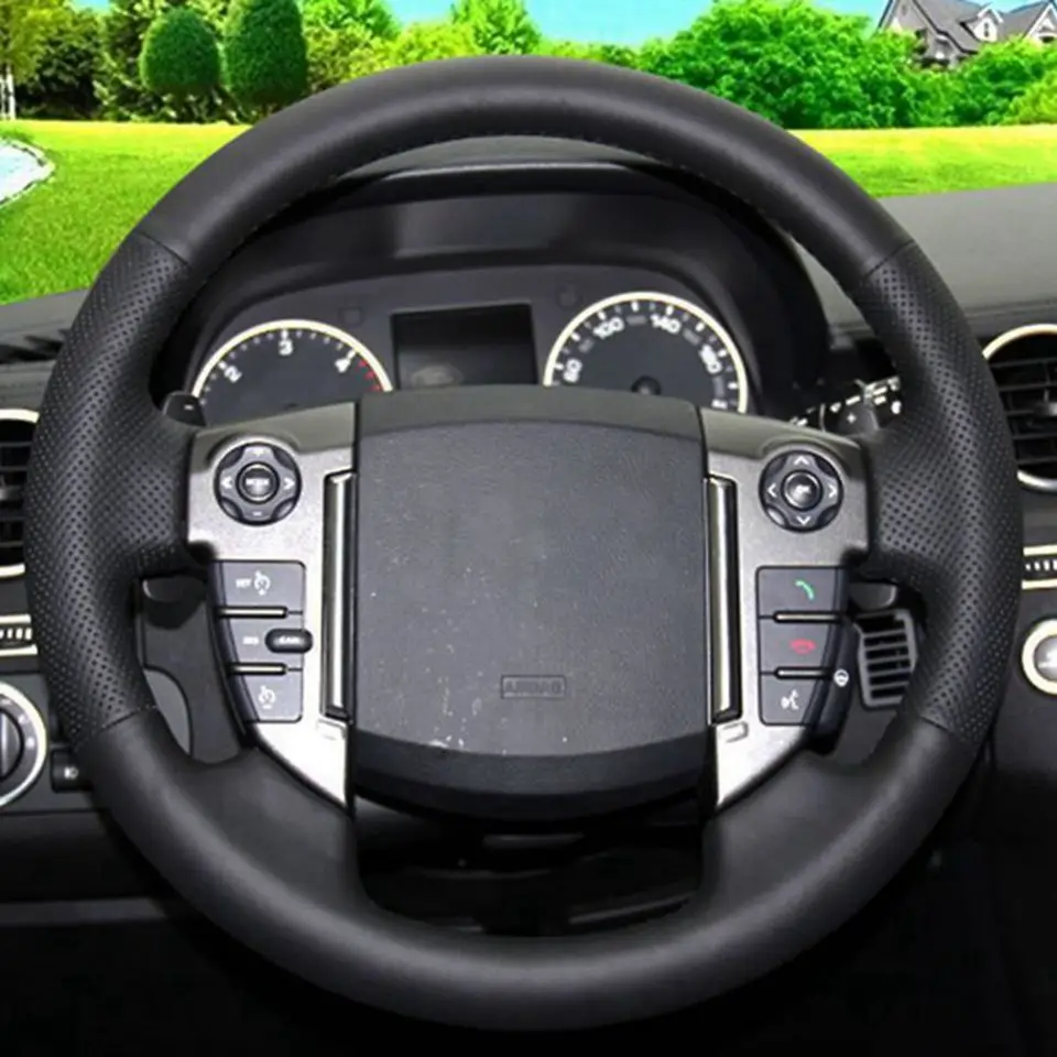 Volant Range Rover COUVRE-VOLANT,Gray Thread--Housse De Volant De Voiture En Cuir ...