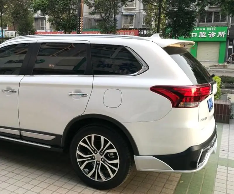 Подходит для Mitsubishi Outlander 2013- внешний ABS пластиковый Неокрашенный праймер цвет задний спойлер, крыло, багажник украшения