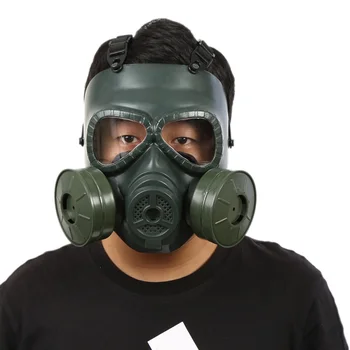 

Equipped With CS Paintball Game Protective Helmet Gas Mask