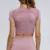 Женские Фитнес-футболки 2020 Clothing Gym Shirt Female Seamless Yoga Top Sportswear Crop Tops Спортивная одежда Для женщин Футболка