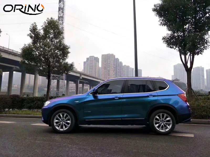 Gloss Pearl Chameleon Purple Green Vinyl Film Wrap-1