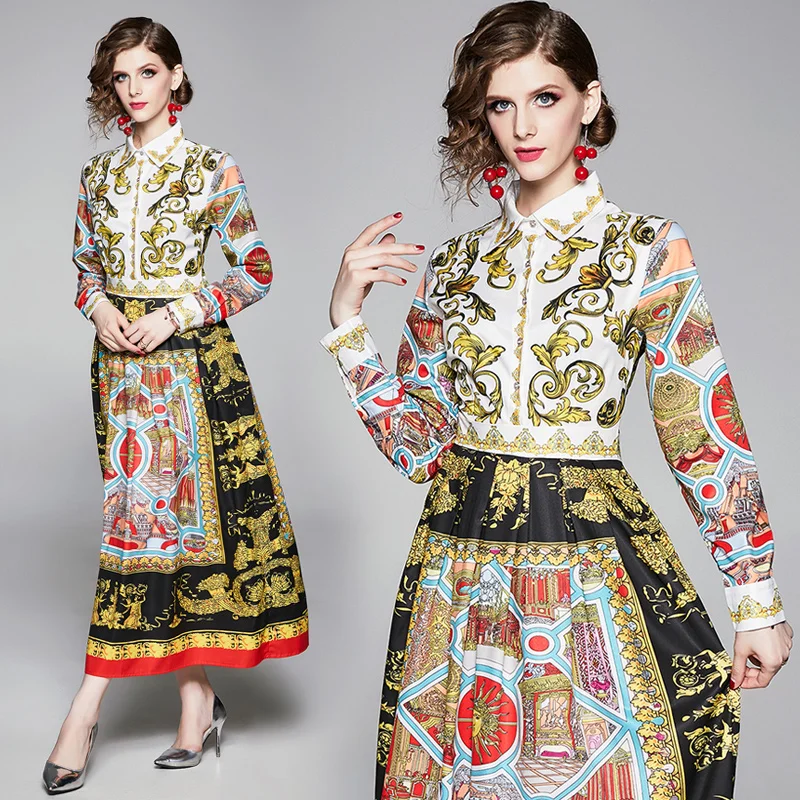 

Europe stand the new printing colours palace restoring ancient ways the wind the waist posed dress