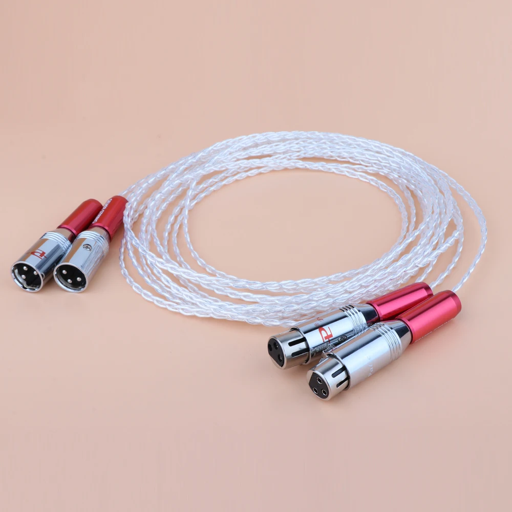 Yter 3AG Single Crystal Silver Audio Cable Hifi XLR Interconnect Cable With Gold Plated Plug For Amplifier CD Player