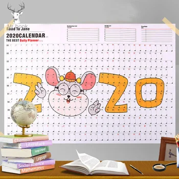 

2020 Year Wall Calendar 365 Days Learning Schedule Periodic Planner large full Year daily Memo Agenda Organizer Office