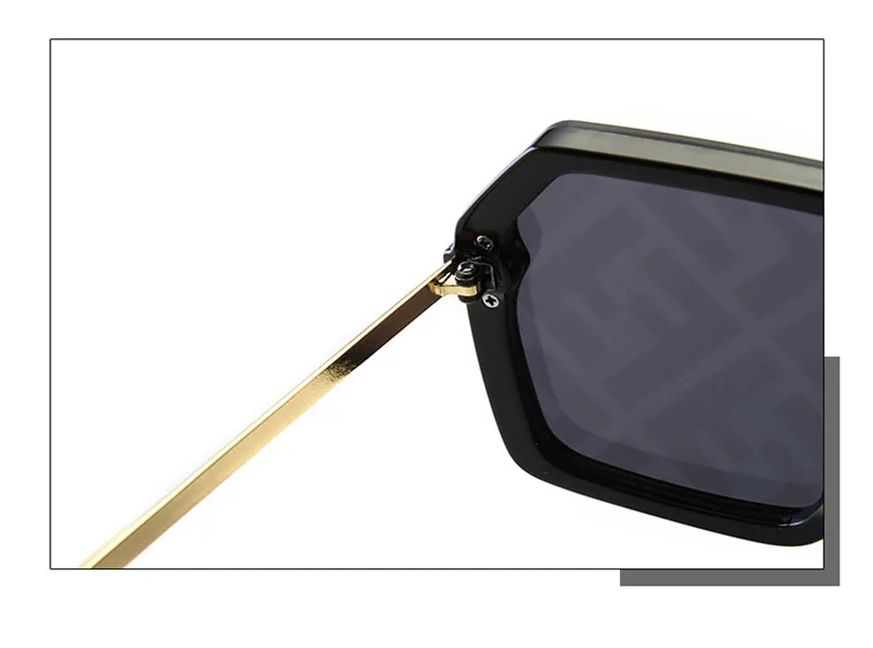 2019 Fashion F Letter Shield Style Rivets Sunglasses Modern Women Vintage Brand Design Sun Glasses