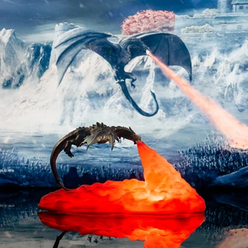 

2020 New 3D Printed LED Dragon Lamps As Night Light For Home Hot Sale Than Moon 3d Lamp rocket Lamp Best Gifts For Kids Lantern