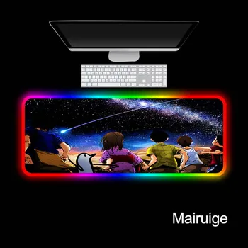 

Mairuige Cartoon fantasy meteor Gaming RGB Large Anime Mouse Pad Mouse Mat Computer Mousepad Led Backlight Keyboard Desk Mat