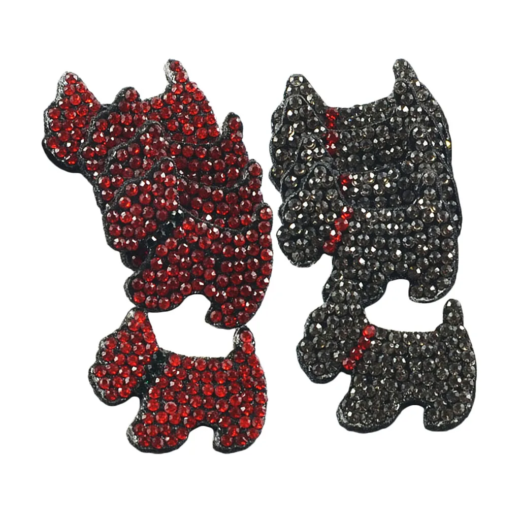 10 Pieces Non-woven Fabrics Dog Sticker,Hair Accessories,DIY Hair Clips Embellishment Craft Making Supplies