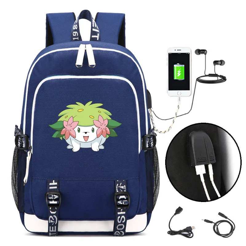 Аниме Рюкзак Pokemon Pikachu Eevee подростковый USB рюкзак для ноутбука мальчики девочки школьный женский рюкзак на плечо дорожная сумка мужской рюкзак - Цвет: YW  10
