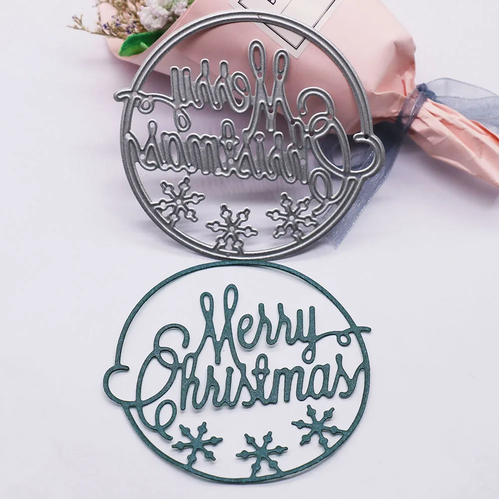 

Merry Christmas Metal Cutting Dies Scrapbooking Album Navidad Cards Making Decorative Crafts Embossing Stencil Dies New2020