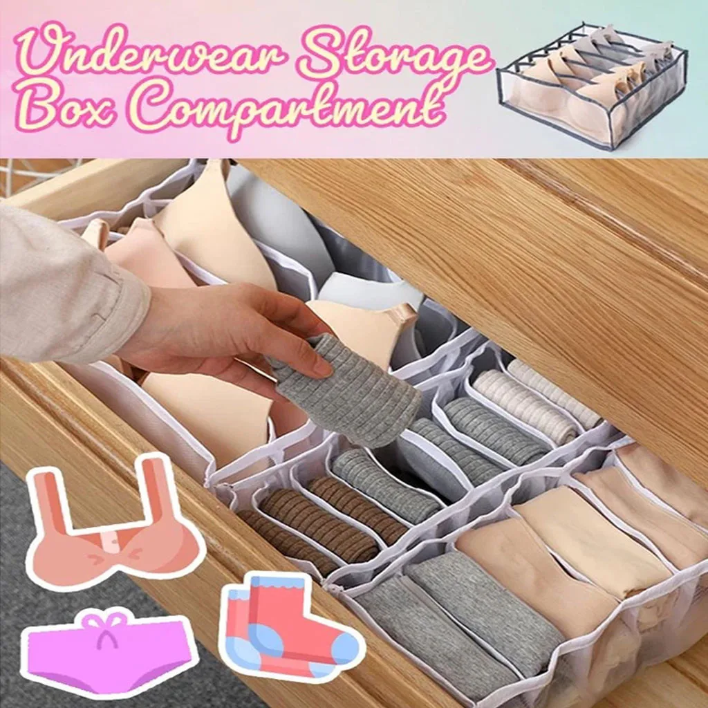 

Clothing storage bag Underwear storage box with compartment socks Bra and underwear storage bag Drawer wardrobe organizer 22*