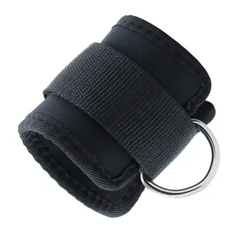 

Fitness D-ring Ankle Strap Buckle Body Building Resistance Band Gym Thigh Leg Ankle Cuffs Power Weight Lifting 2018 Fitness Rope