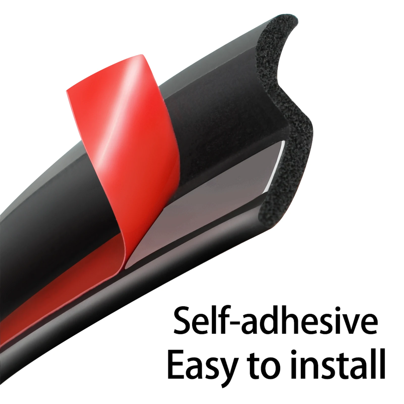 Joint Porte Entree Caoutchouc Adhesif D-Type,Joint Etancheite Fenetre Isolation PVC,Bande De