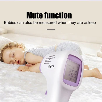 

Non-Contact Infrared Thermometer Forehead Thermometer Gun Digital LCD Display Thermometer For Infants Adults