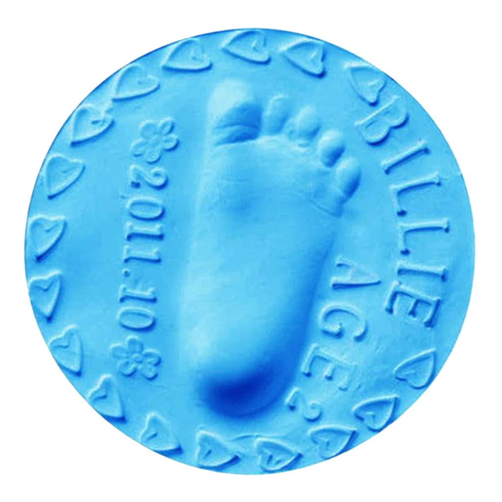 2 Set Clay Imprint Kit for Newborn Babies Hand Print and Foot Print - Gifts for Babies and Children -Blue