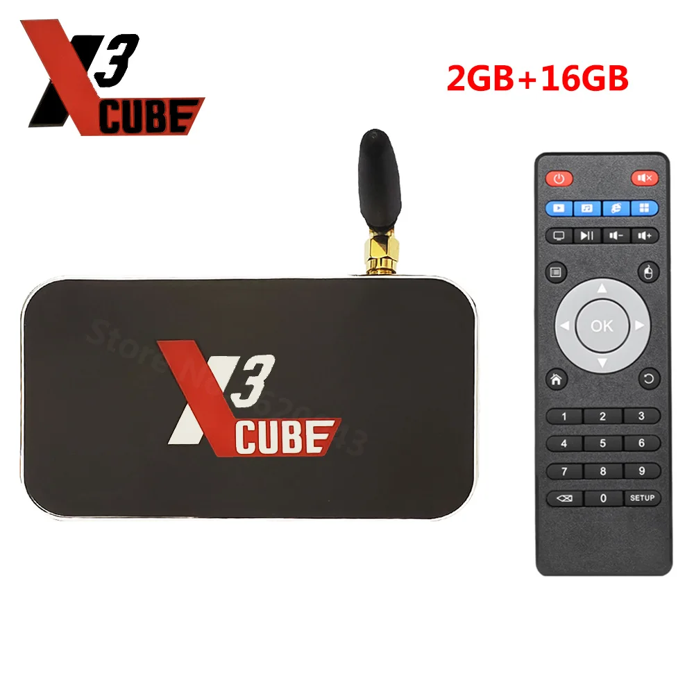 X3 cube Amlogic S905X3 Smart tv Box Android 9,0 2 ГБ 4 ГБ DDR4 16 ГБ 32 ГБ rom 2,4G 5G WiFi BT 4K HD медиаплеер X3 PRO vs X2 cube - Цвет: only X3 CUBE