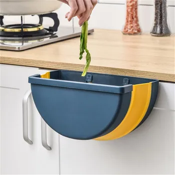 

Garbage Bin Foldable Kitchen Wall-Mounted Trash Can Car Bathroom Living Room Trash Can