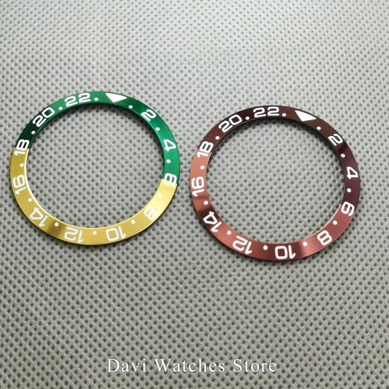 

High Quality Watch Bezel 38mm Coffee Green Yellow Titanium Watch Bezel Insert For 40mm Parnis Automatic Men's Watch