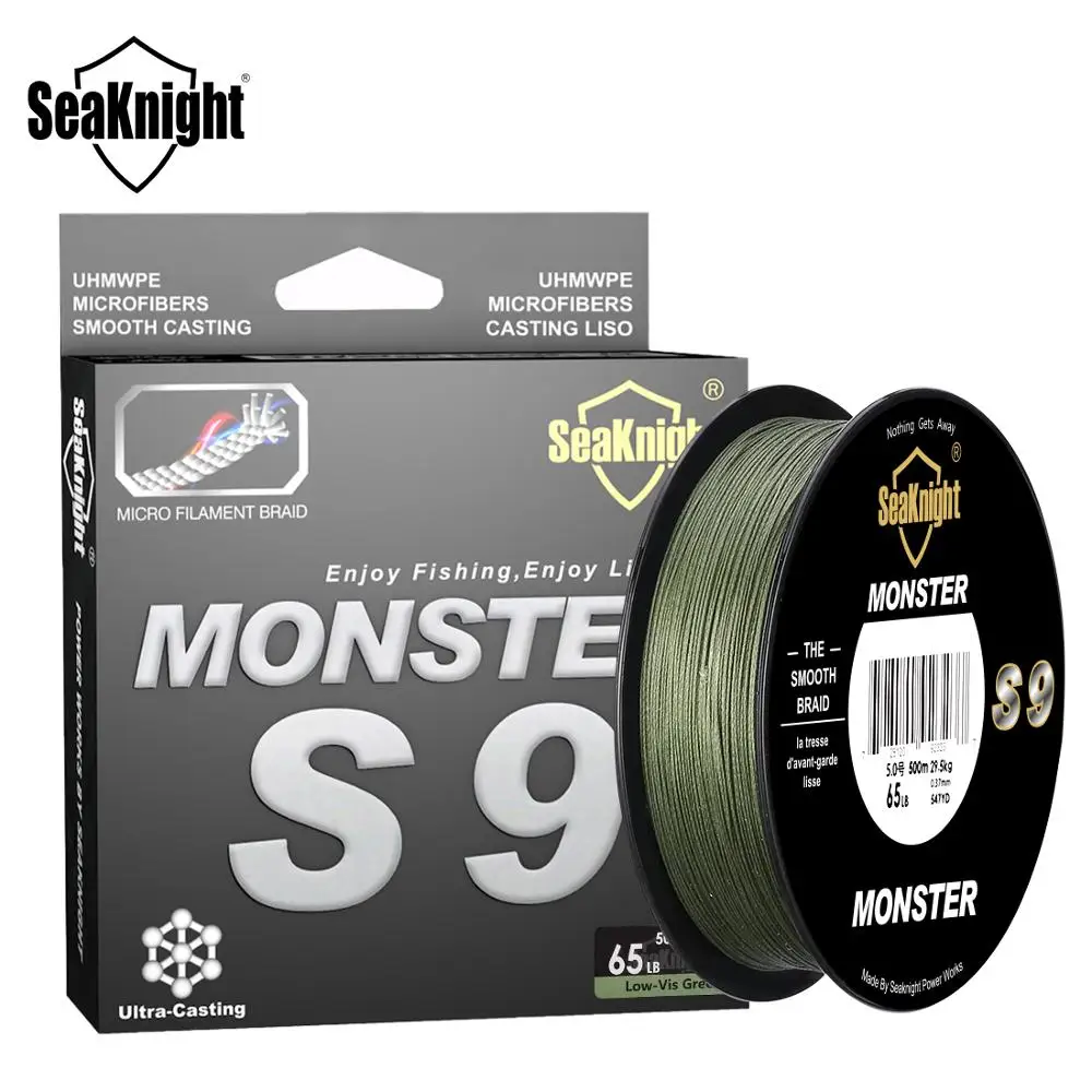 SeaKnight Monster S9 300M 500M PE Fishing Line 9 Strand Reverse Spiral Tech Multifilament Strong Carp Fishing Line 20 100LB|carp fishing line|fishing linesuper strong - AliExpress