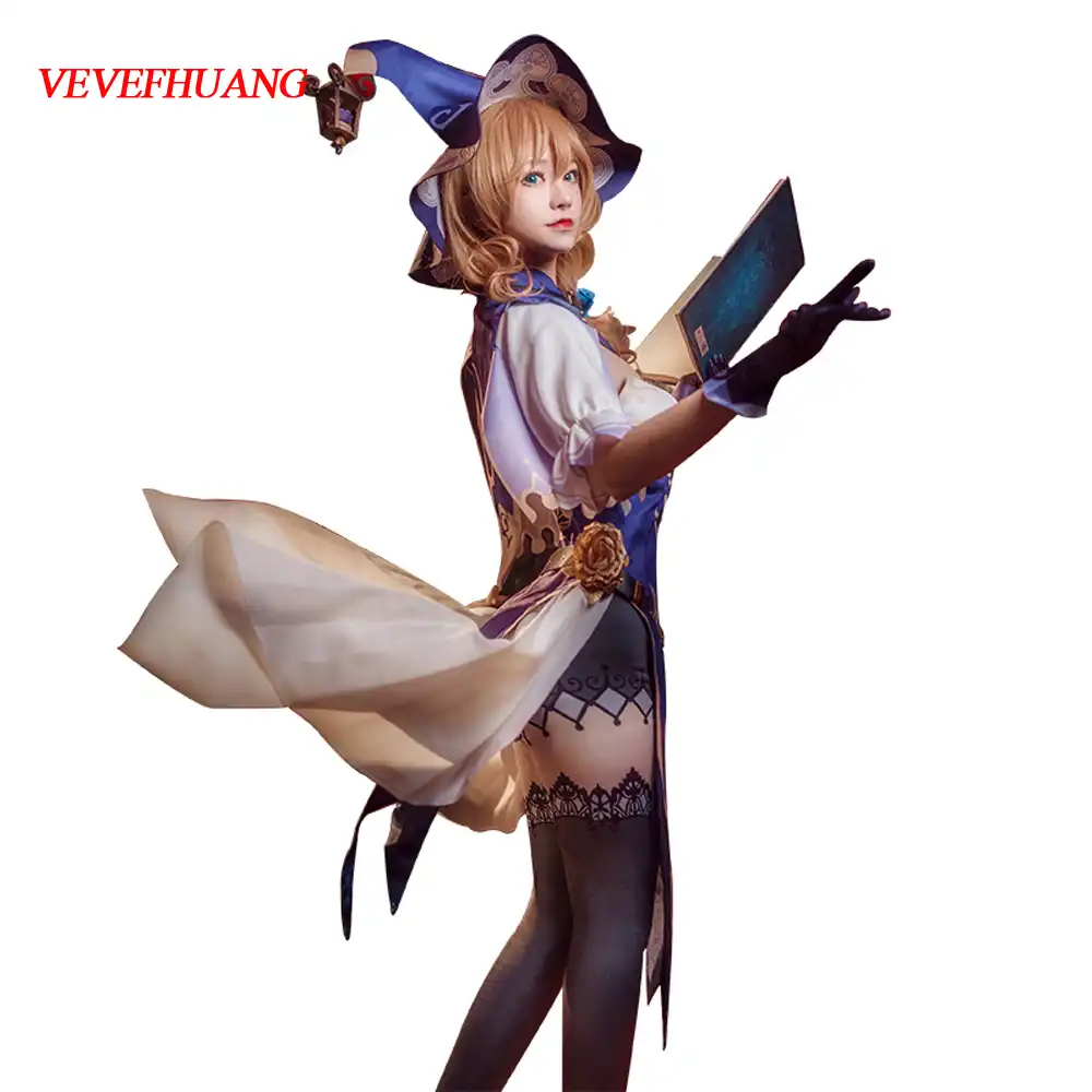 Vevefhuang Kosplej ゲームgenshin衝撃紫のバラのリサ魔女コスプレ衣装司書セクシーなクリスマスカーニバルロリータ制服 Anime Costumes Aliexpress