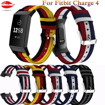 

For Fitbit Charge 4 Watch Strap Replacement Band Nylon Fabric Bracelet Fashion classic Sports Watch bands for fitbit band correa