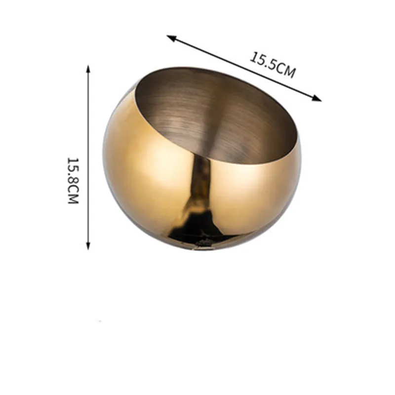 Gold golden Stainless steel storage bowl KTV tray Bowls Salt Container Storage Bottle Storage Jar Seasoning Candy Soy Sauce dish - Цвет: 8