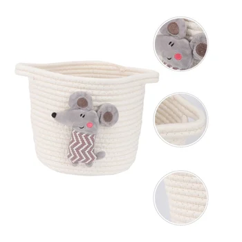 

1pc Cartoon Storage Bins Practical Toy Storage Basket Clothes Basket for Snack