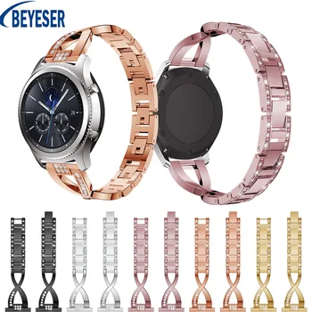 

22mm X White Diamond Band Straps For Samsung Gear S3 Replacement Watch Strap Wrist For Huami Amazfit GTR47mm Watch Band Bracelet