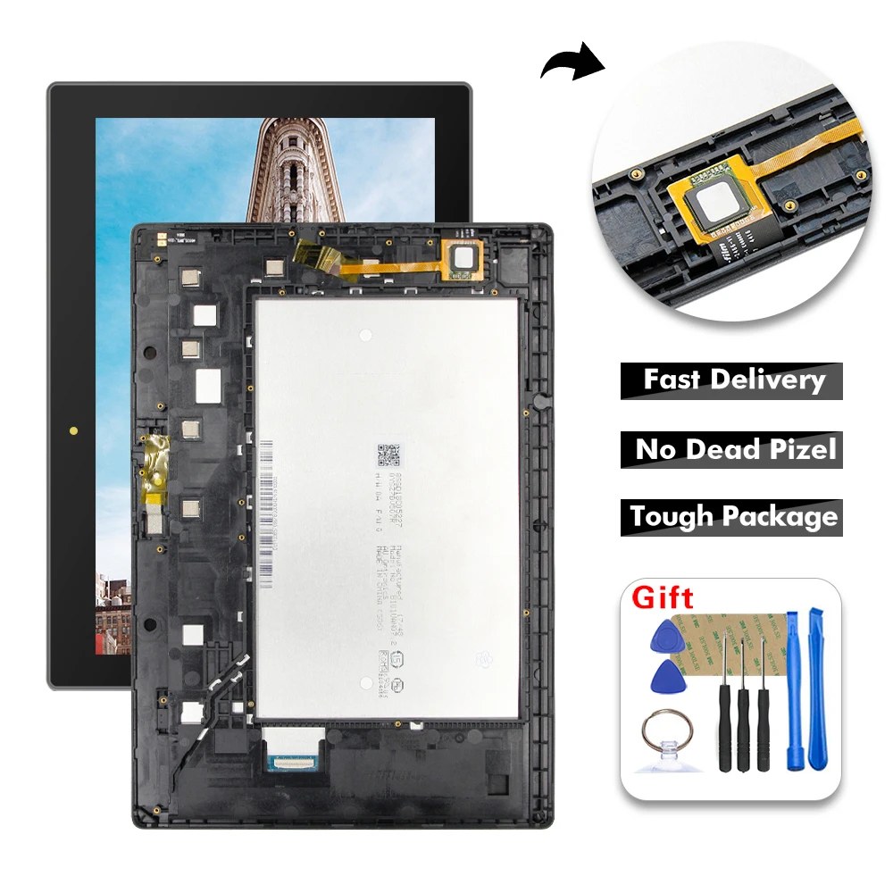 Для lenovo Tab 3 10 Plus ZA0Y ZA0X TB3-X70L TB3-X70F TB3-X70N TB3-X70 ЖК-дисплей Дисплей Сенсорный экран планшета Стекло Ассамблеи+ рамка