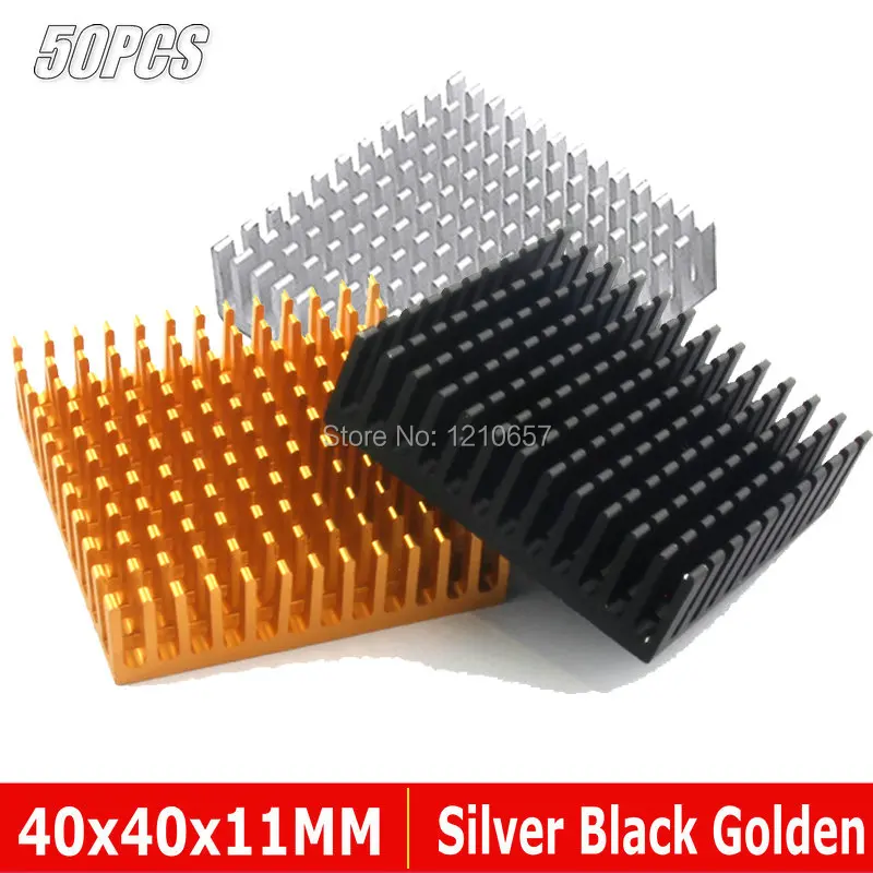 

50PCS 40x40x11mm Aluminum Heatsink Heat sink Radiator 40mm Extruded Profile Cooling Cooler Led Transistor Motherboard Cooling
