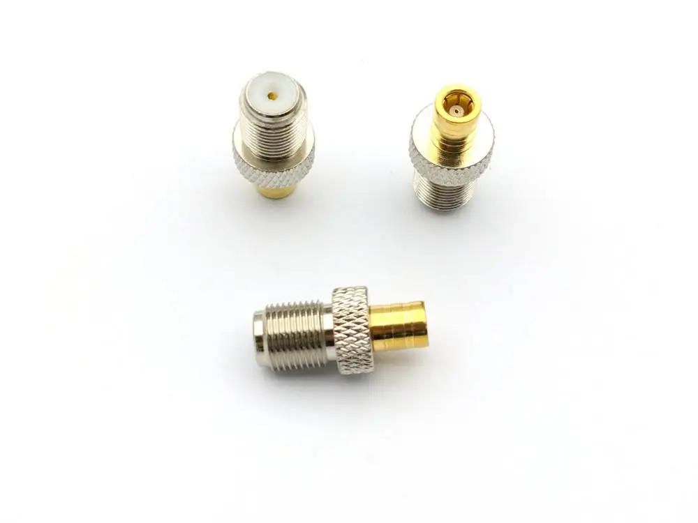 100pcs brass SMB Female Jack to F Type Plug RF Straight F/F 50Ohm Connector ADAPTER | Обустройство дома