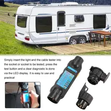 New Style 12V Truck Trailer RV Connector Tester 7-pin Plug Socket Converter Trailer Tester 13P To 7P 7P To 13P Car Accessories