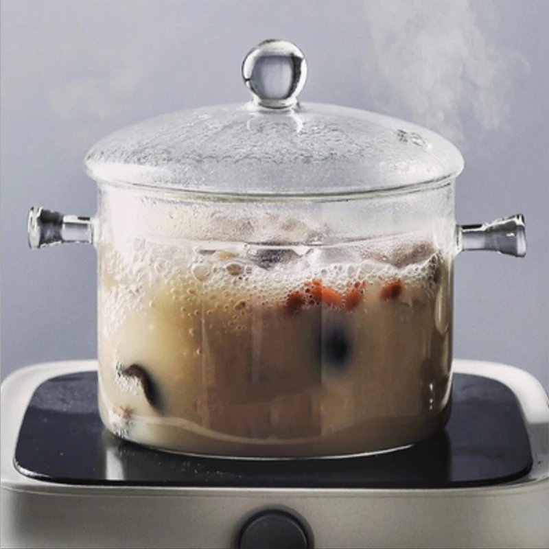 ABSS-прозрачная стеклянная кастрюля для супа, электрическая керамическая плита, нагревательная стеклянная чаша, крышка, ручные инструменты для приготовления пищи, домашняя кухонная утварь, кухня, Gad