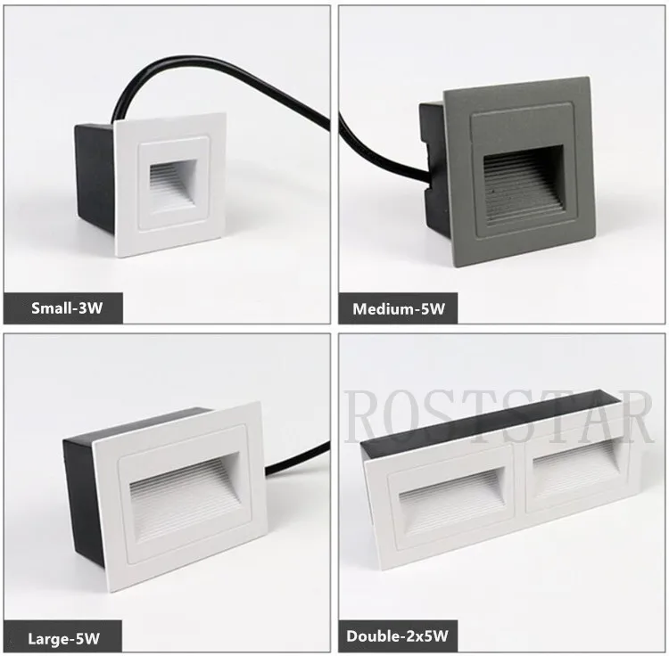 Description Picture 5 of itemOutdoor 10W Warm White LED Step Light Waterproof Stair Light Wall Embedded Underground Lamp Lighting Deck Footlight 85-265V IP67