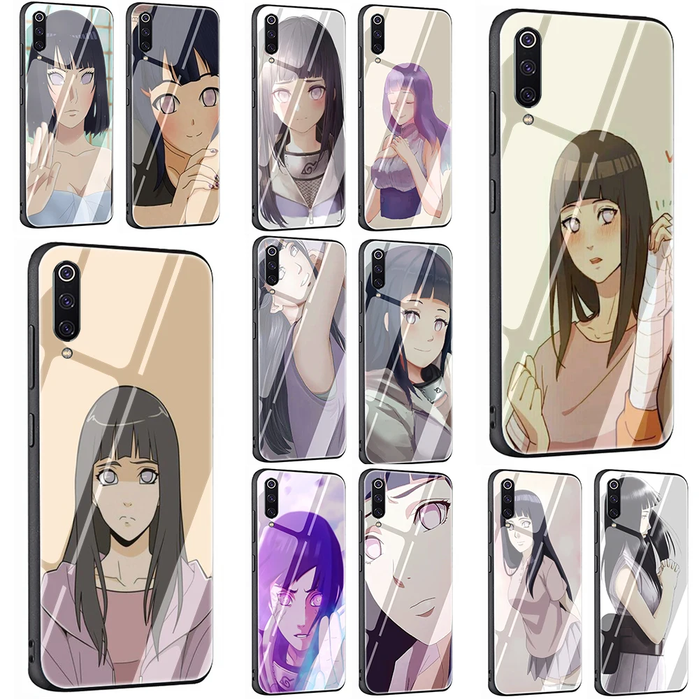 Женский чехол naruto hinata Sakura из закаленного стекла для телефона Xiaomi Mi 8 9 Redmi 4X 6A Note 5 6 7