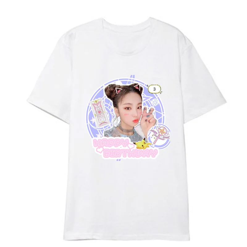 

Kpop ITZY YEJI Album Shirts Hip Hop Casual Loose Clothes Tshirt T Shirt Short Sleeve Tops T-shirt DX959